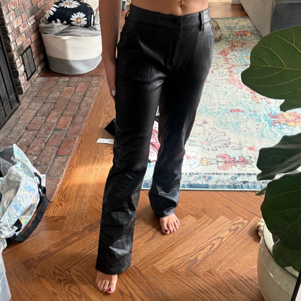 ASOS black leather pants